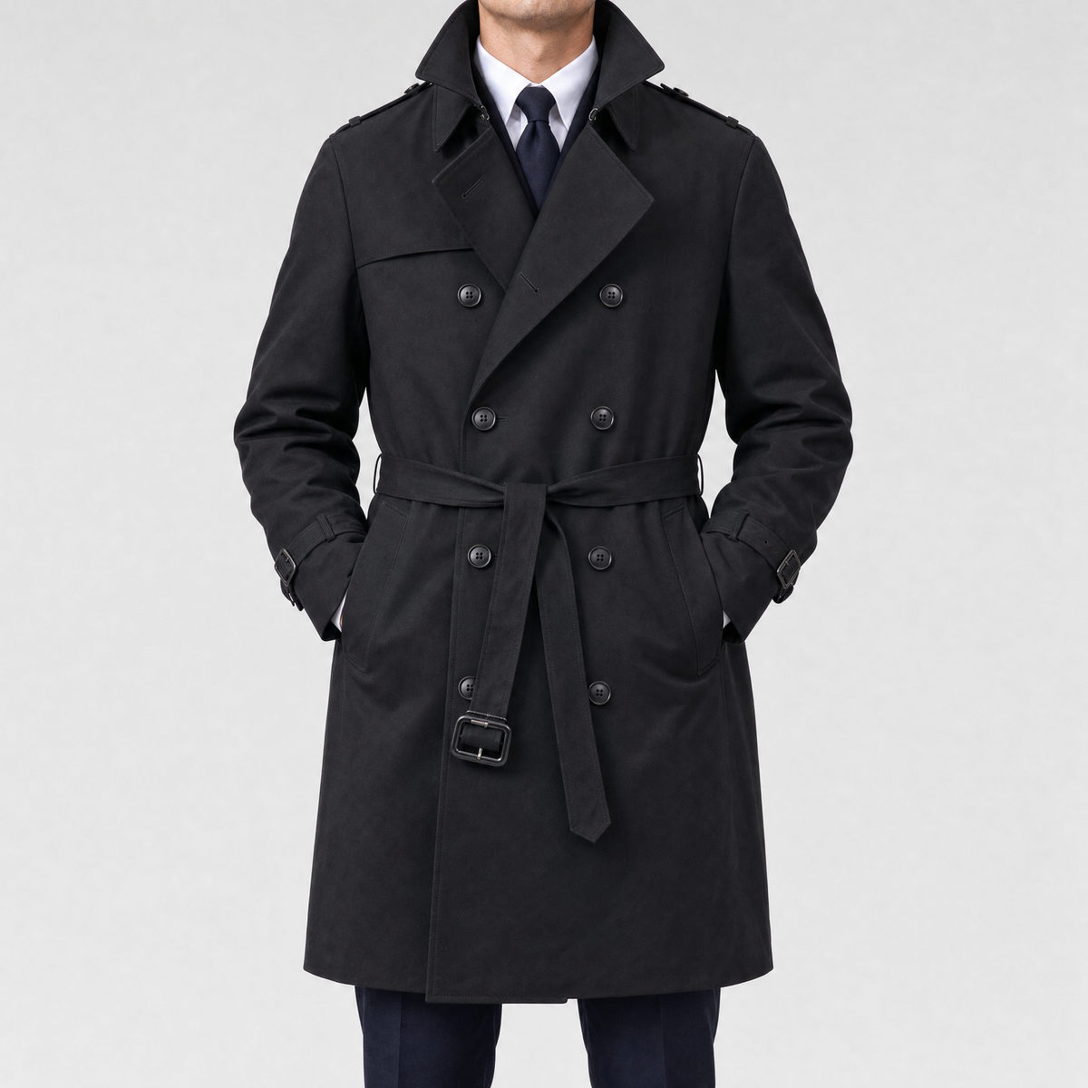 Trenchcoat Olmetex Suitery Schwarz