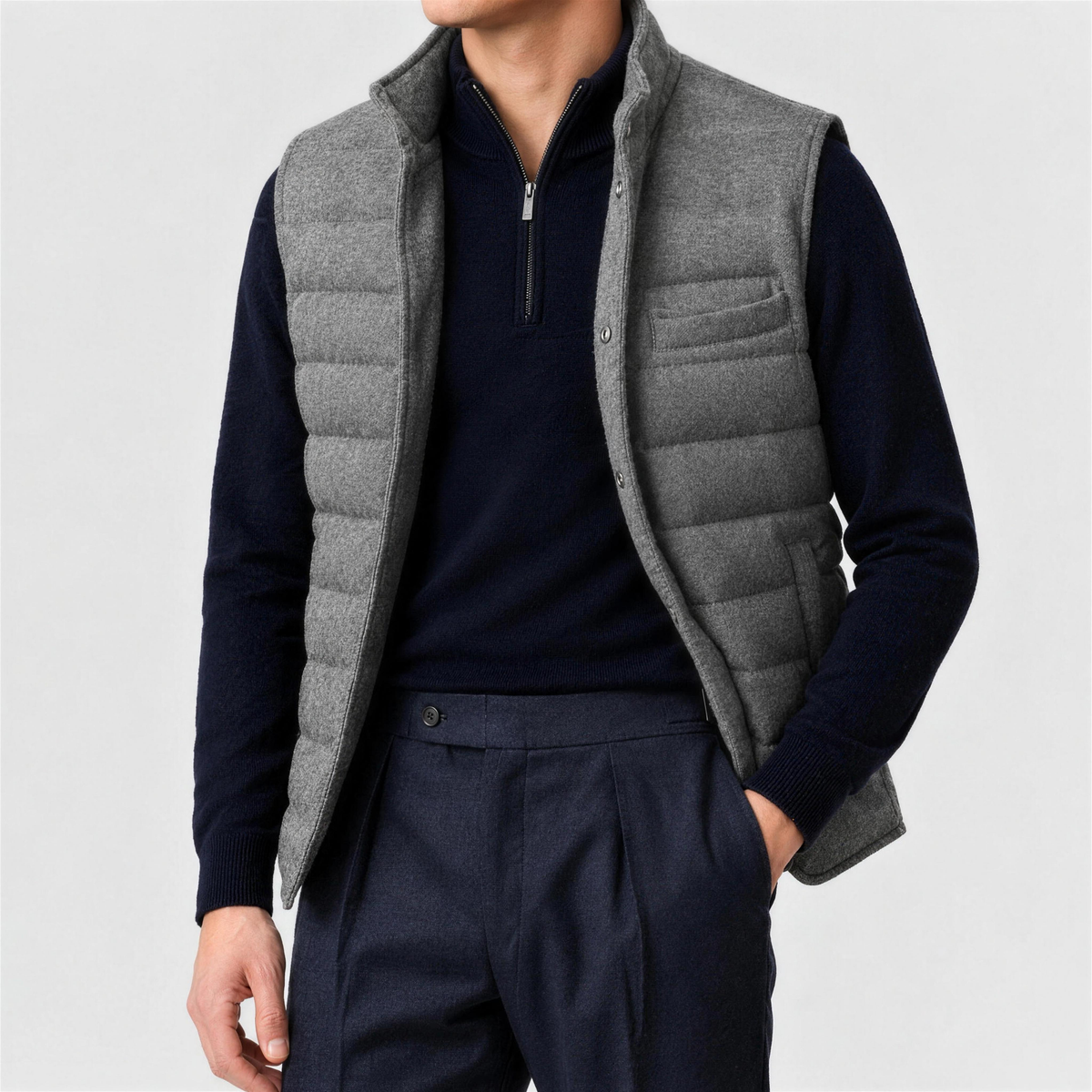 Troyer Navy reine Merinowolle Made in Italy