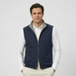 Reversible Zip Weste Navy/Grau