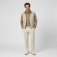 Reversible Zip Weste Beige/Olive