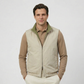 Reversible Zip Weste Beige/Olive
