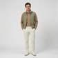 Reversible Zip Weste Beige/Olive