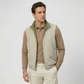Reversible Zip Weste Beige/Olive