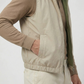 Reversible Zip Weste Beige/Olive