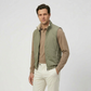 Reversible Zip Weste Beige/Olive
