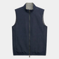 Reversible Zip Weste Navy/Grau