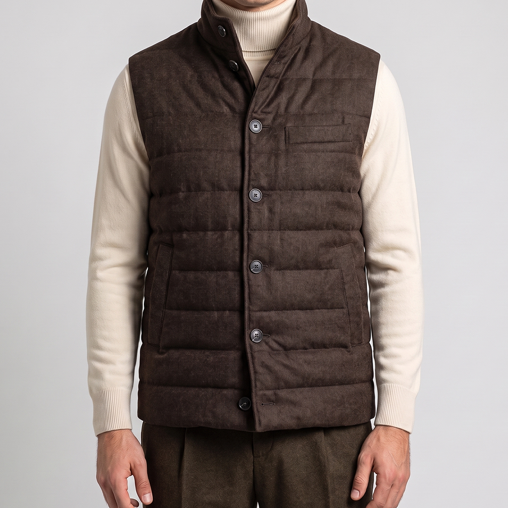Steppweste Brown Daune Vitale Barberis Canonico