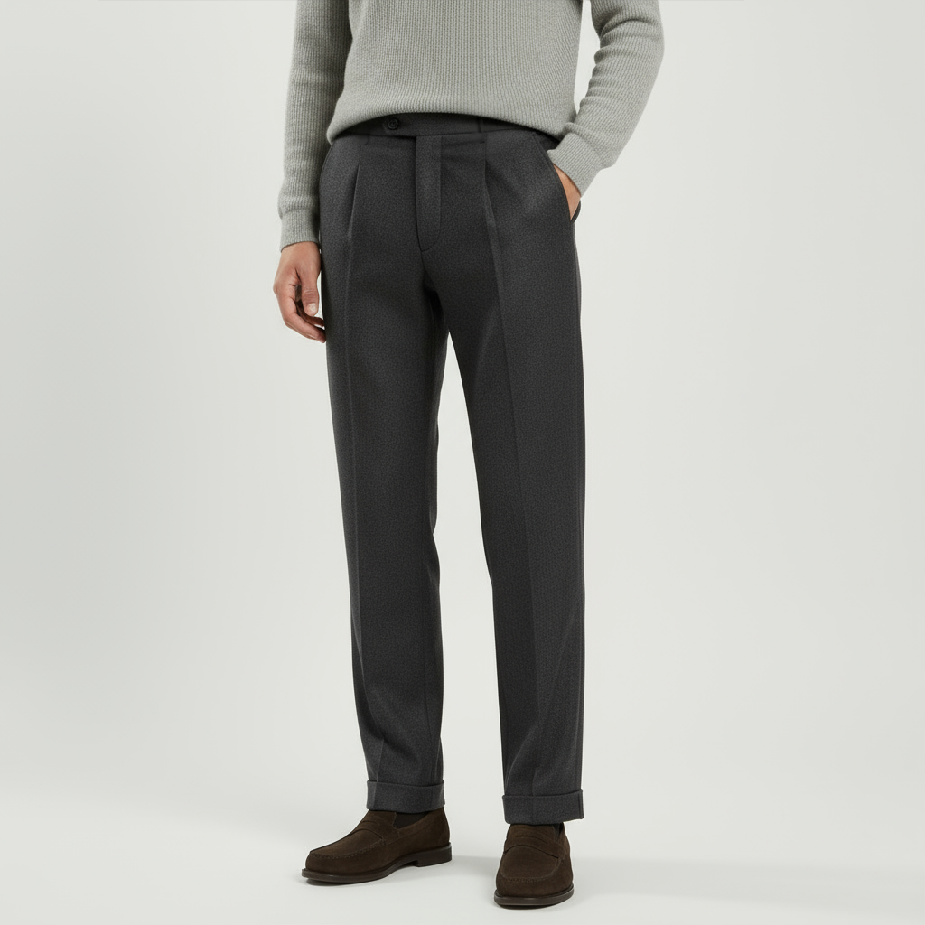 Wollhose Flanell Anthrazit Satorial