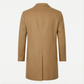 Wollmantel Beige Einreihig