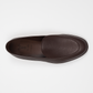 Yanko Belgian Loafer Dunkelbraun genarbtes Leder