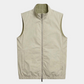 Reversible Zip Weste Beige/Olive